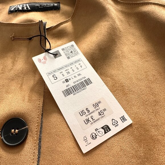 ZARA Faux Suede Jacket - Picture 9 of 14